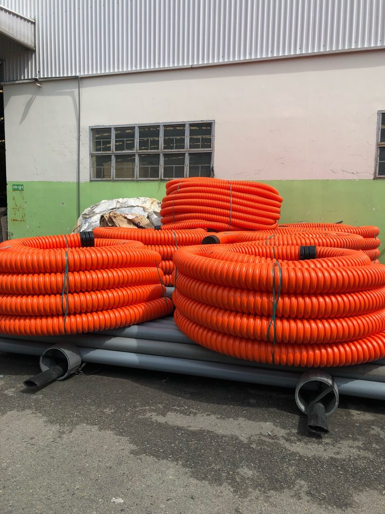 Ống Gân Xoắn HDPE Luồn Dây Cáp Điện